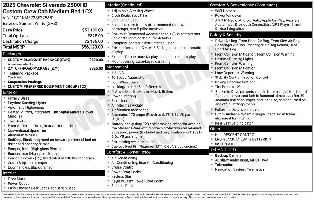 Used 2025 Chevrolet Silverado 2500 Custom w/ Custom Blackout Package image 5