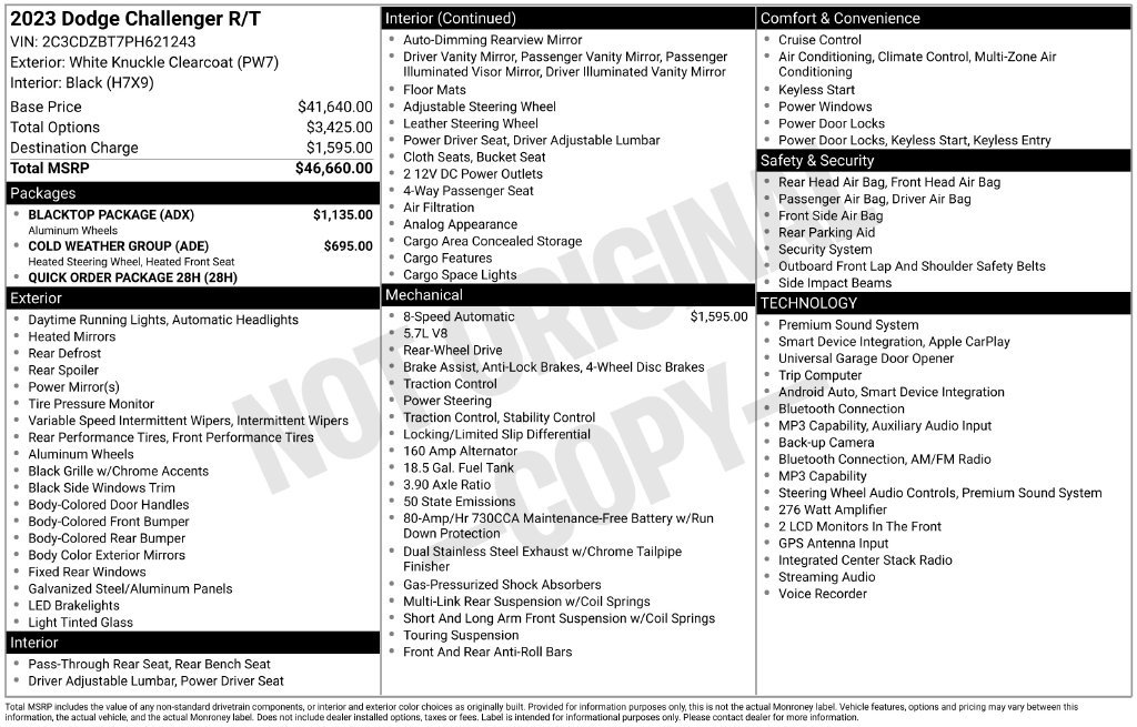 Used 2023 Dodge Challenger R/T w/ Blacktop Package RWD image 31
