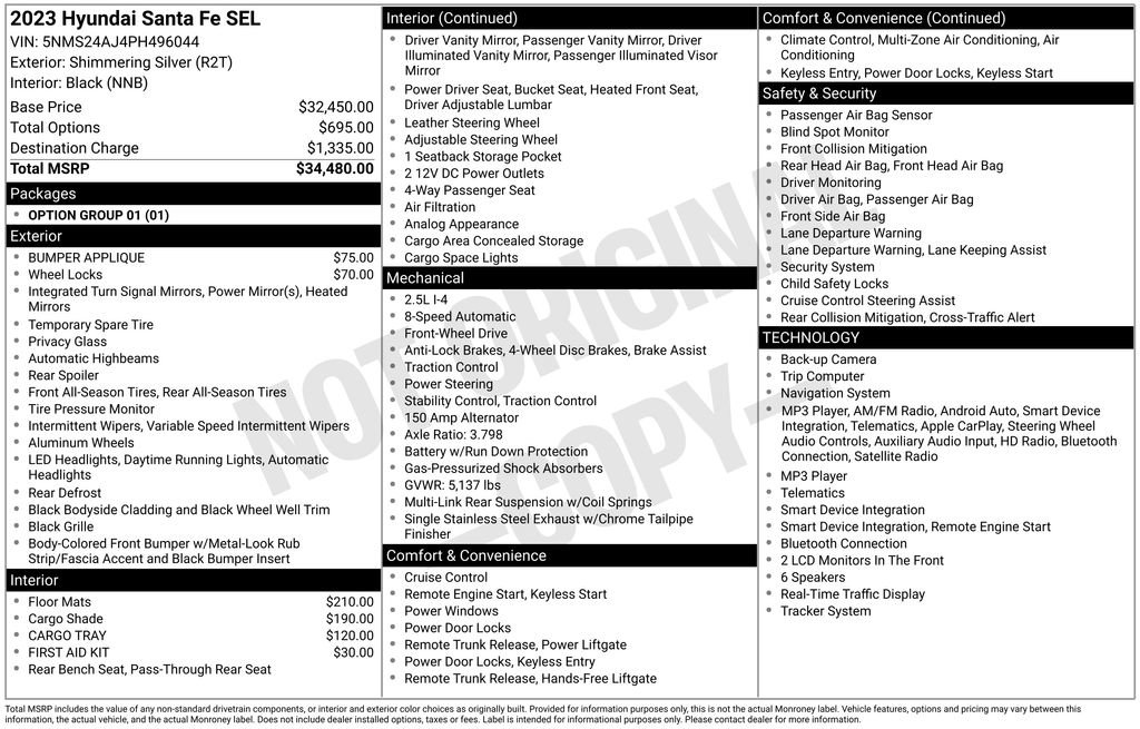 Used 2023 Hyundai Santa Fe SEL FWD image 5