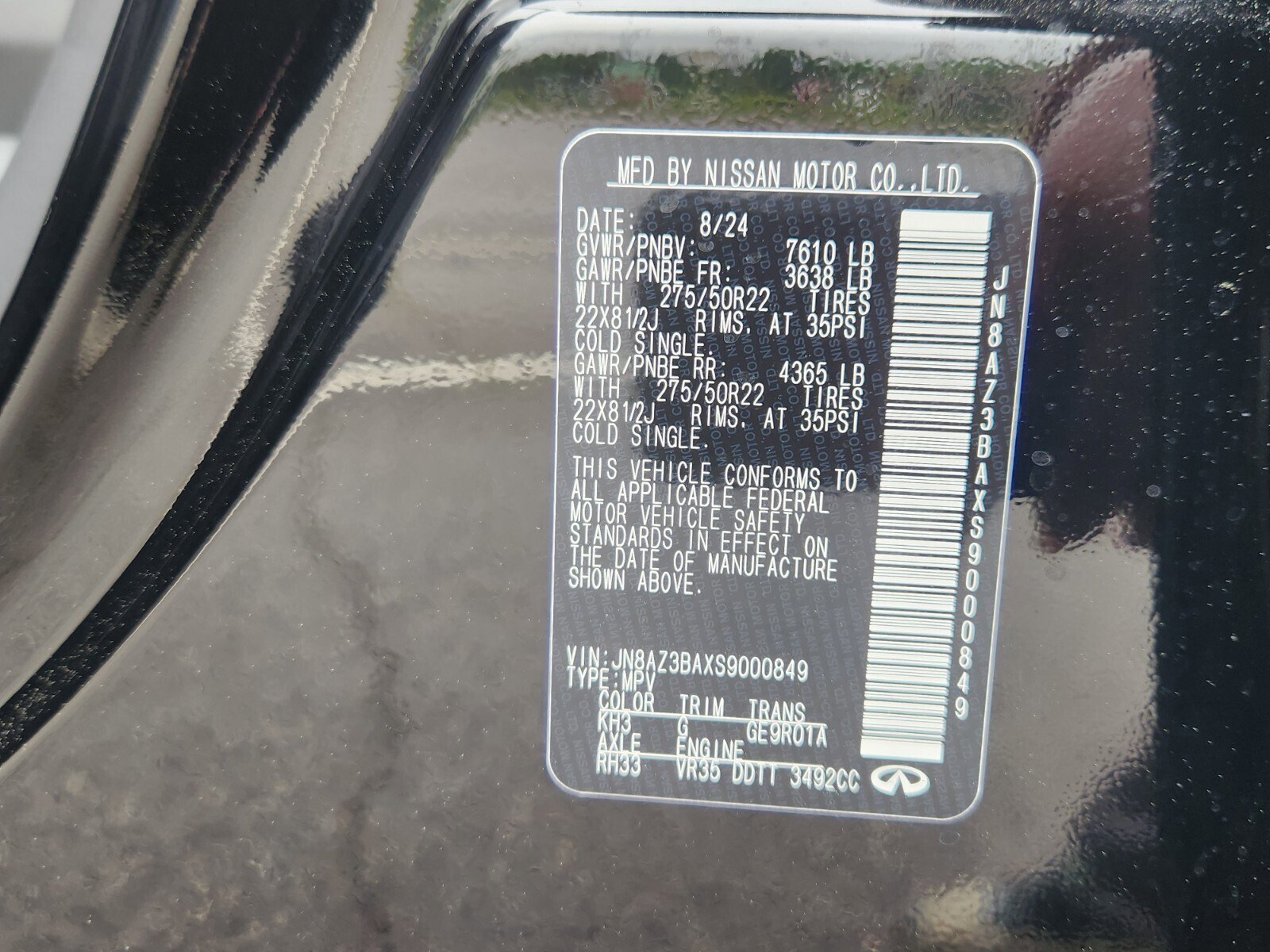 New 2025 INFINITI QX80 Luxe image 27