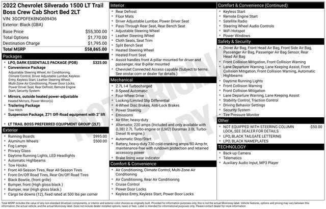 Certified 2022 Chevrolet Silverado 1500 LT Trail Boss w/ LPO, Dark Essentials Package image 34