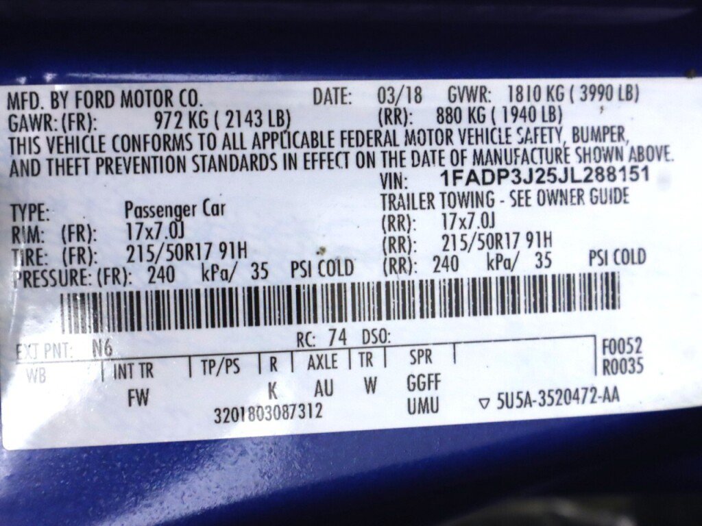 Used 2018 Ford Focus Titanium w/ Titanium Technology Package FWD image 46