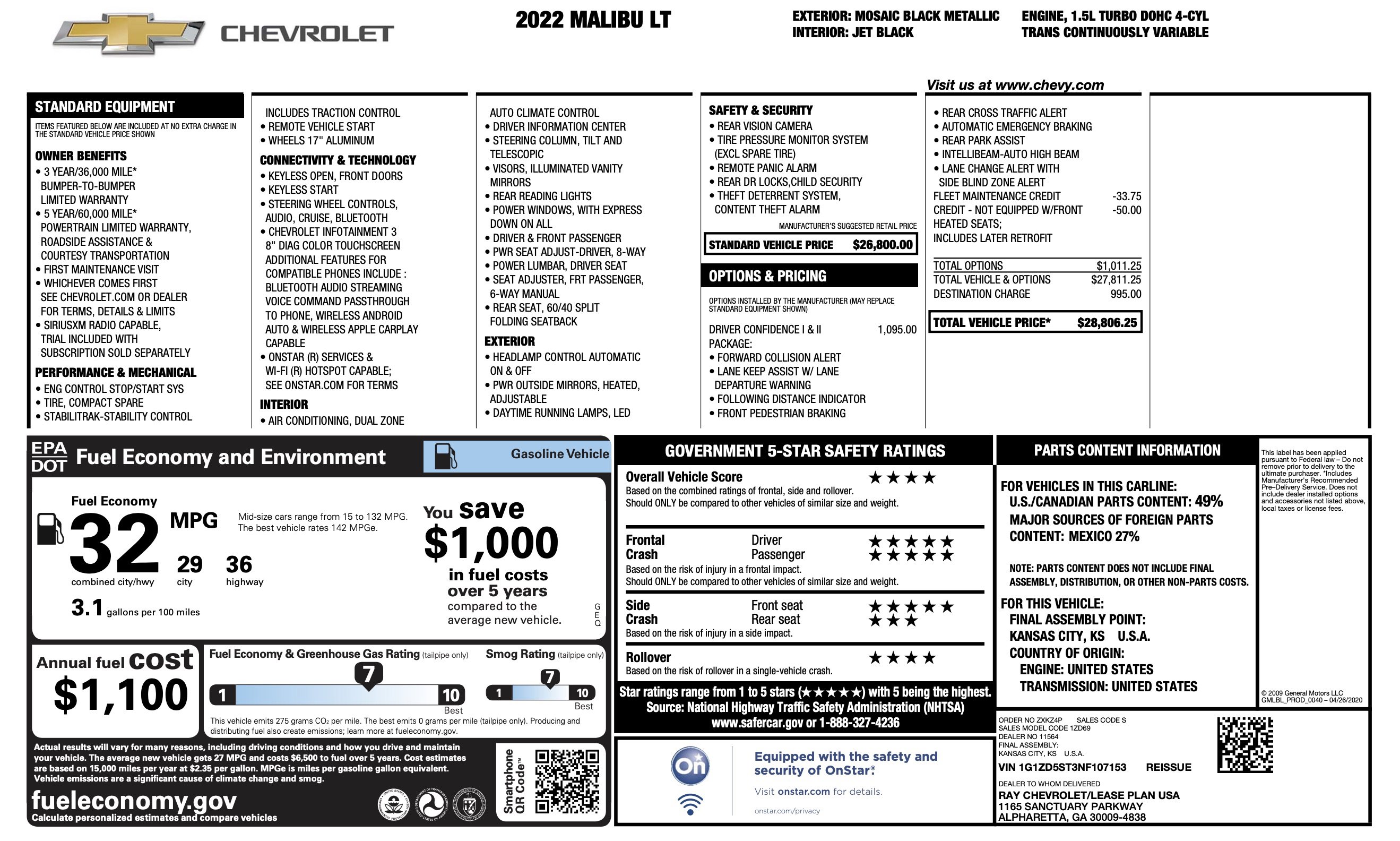 Used 2022 Chevrolet Malibu LT image 3
