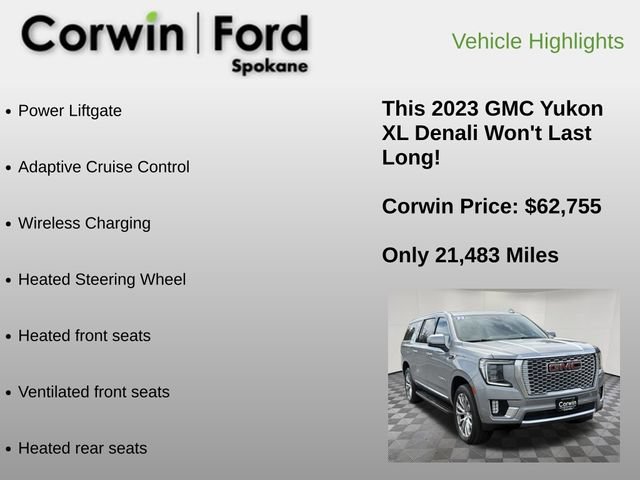 Used 2023 GMC Yukon XL Denali w/ Advanced Technology Package AWD/4WD image 12