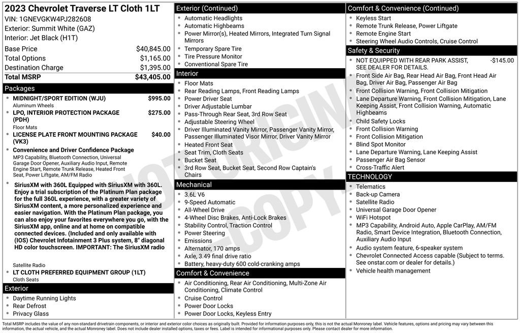 Certified 2023 Chevrolet Traverse LT w/ Midnight/Sport Edition image 35