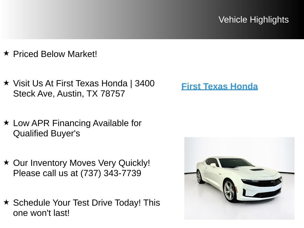 Used 2023 Chevrolet Camaro LT w/ Technology Package RWD image 10