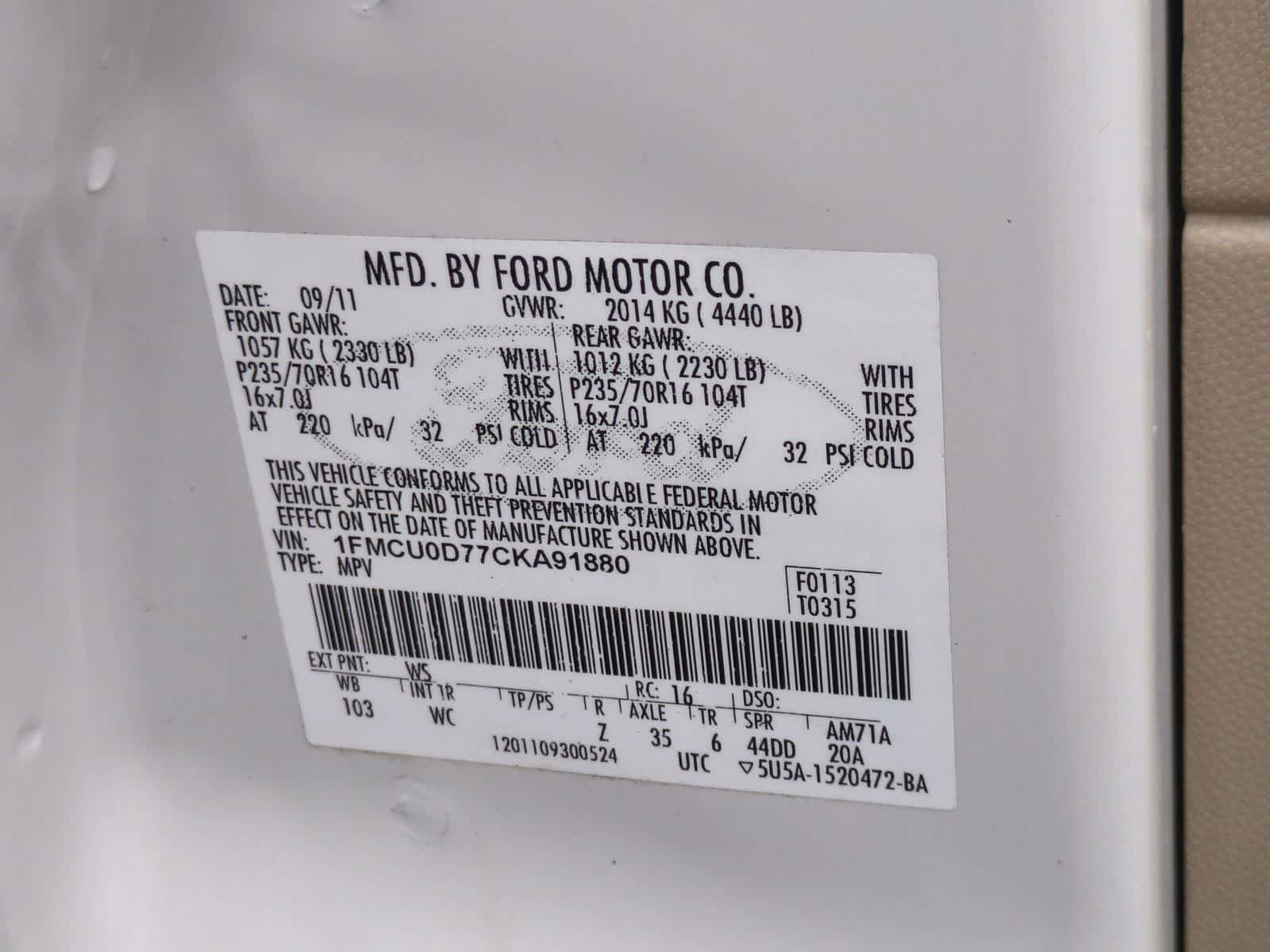 Used 2012 Ford Escape XLT FWD image 35