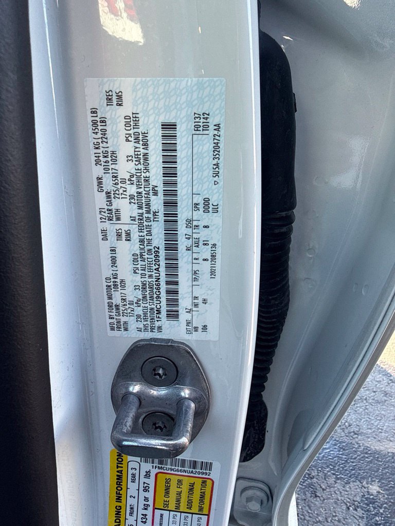 Certified 2022 Ford Escape SE w/ Convenience Package AWD/4WD image 63