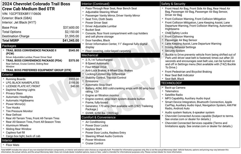 Used 2024 Chevrolet Colorado Trail Boss AWD/4WD image 5