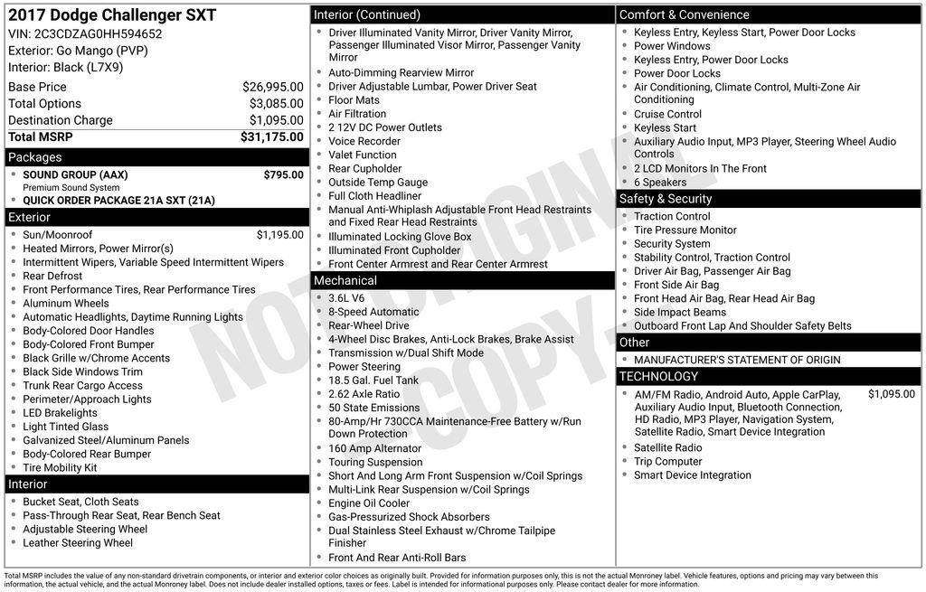 Used 2017 Dodge Challenger SXT w/ Sound Group image 35