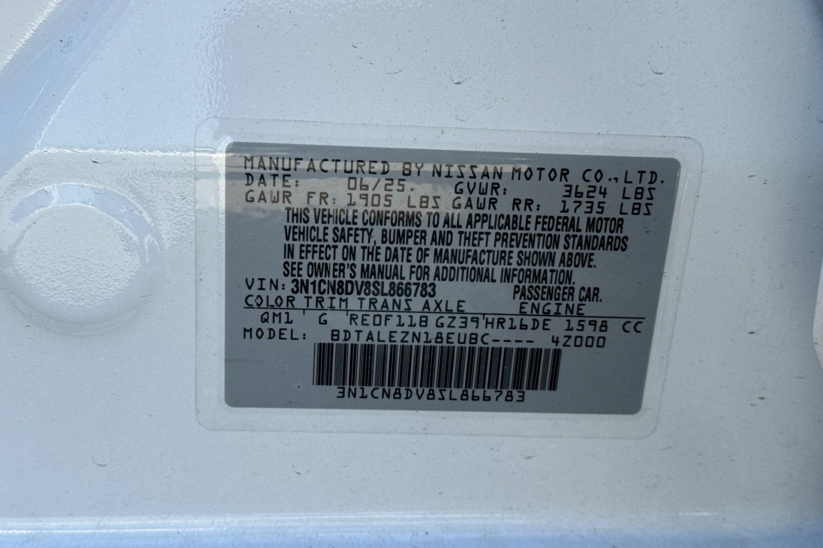 Certified 2025 Nissan Versa S w/ S Plus Package FWD image 35