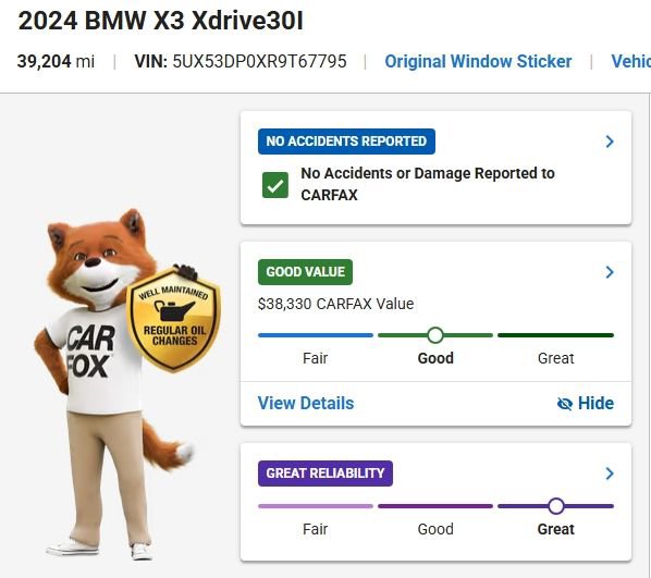 Used 2024 BMW X3 xDrive30i w/ M Sport Package image 4