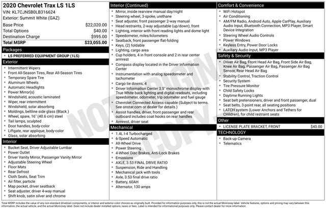 Used 2020 Chevrolet Trax LS image 29