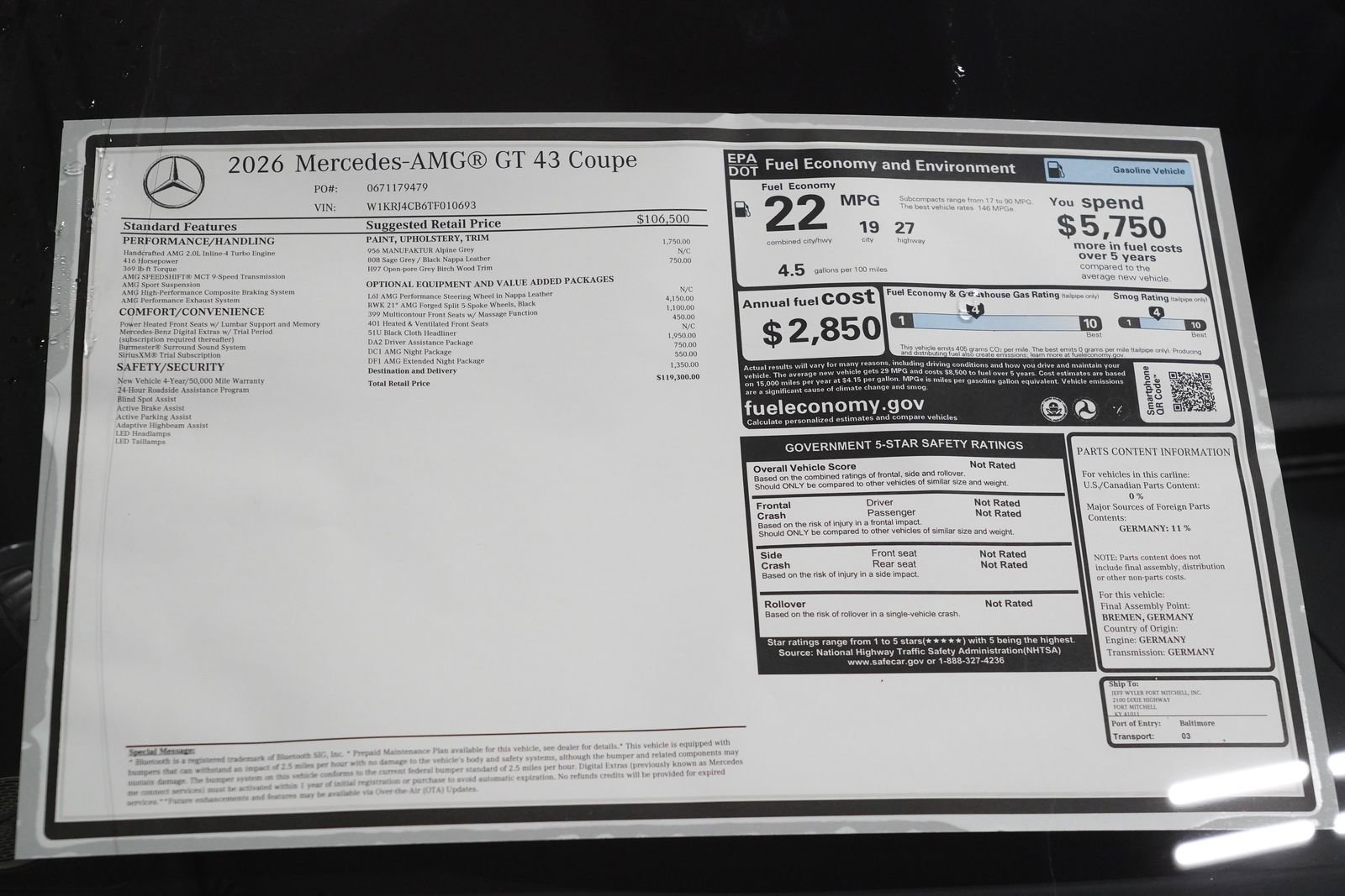 New 2026 Mercedes-Benz AMG GT 43 image 39