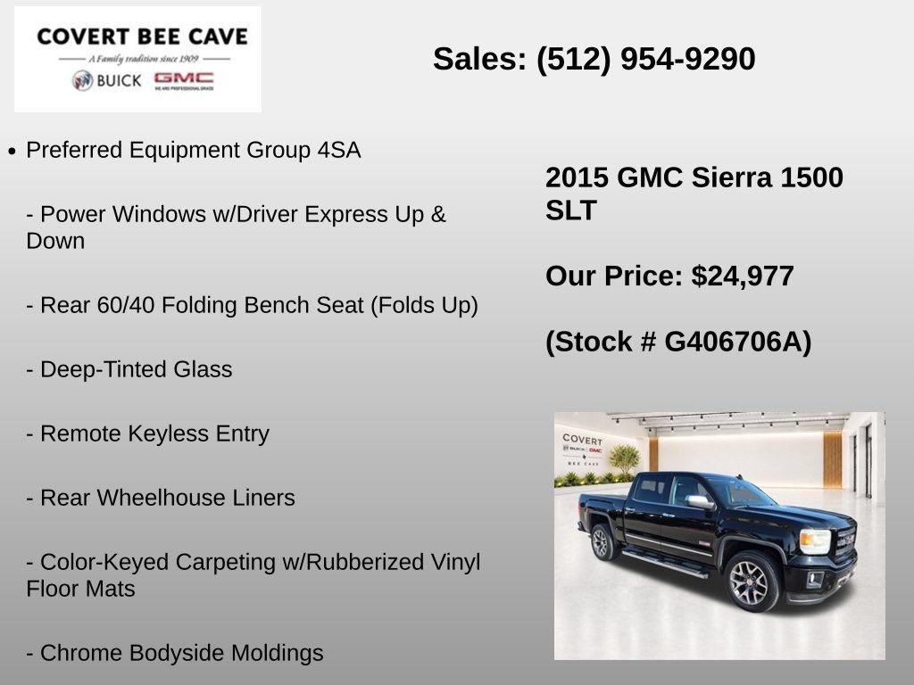 Used 2015 GMC Sierra 1500 SLT AWD/4WD image 7
