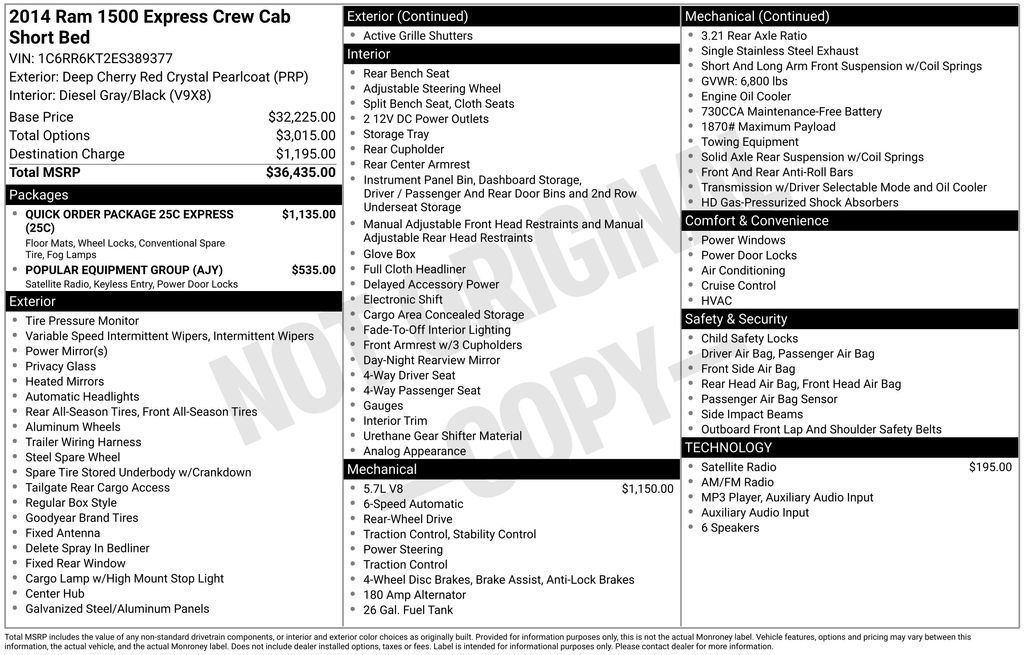 Used 2014 RAM 1500 Express RWD image 28