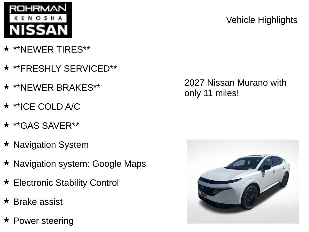 New 2027 Nissan Murano Platinum w/ Cargo Package AWD/4WD image 8