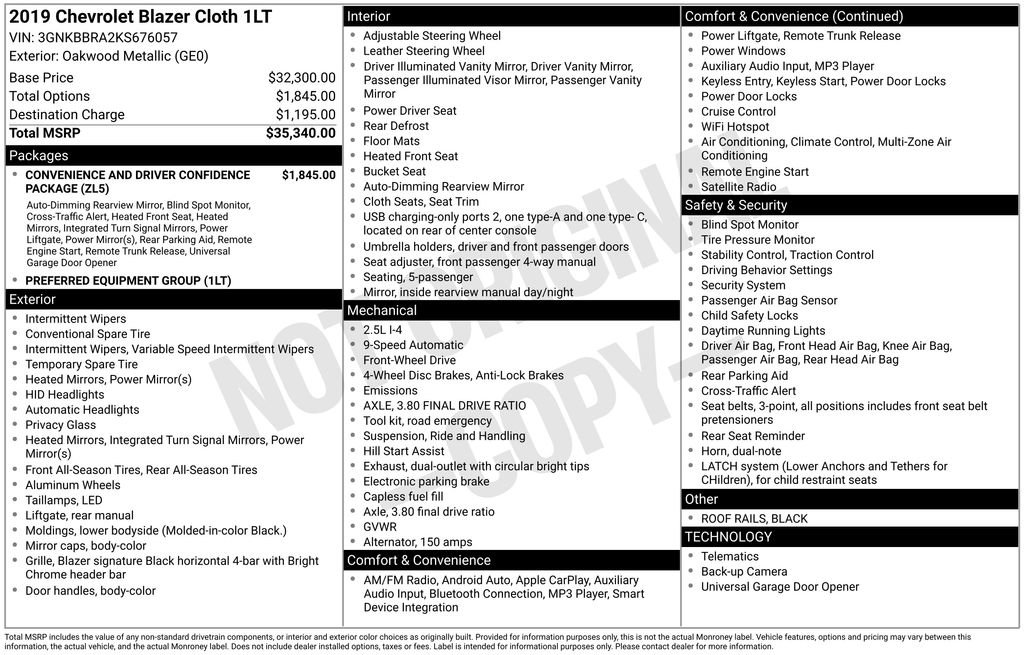 Used 2019 Chevrolet Blazer LT image 2