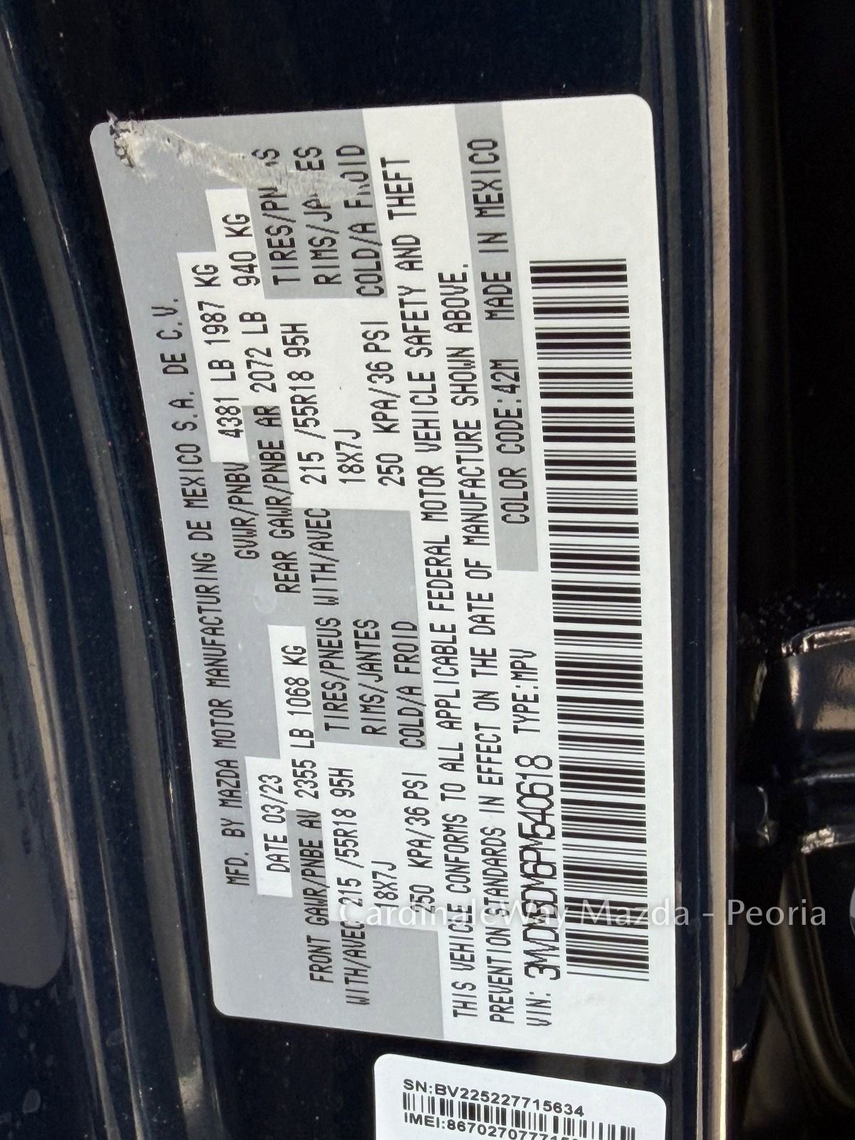Certified 2023 MAZDA CX-30 AWD 2.5 S w/ Premium Package image 33