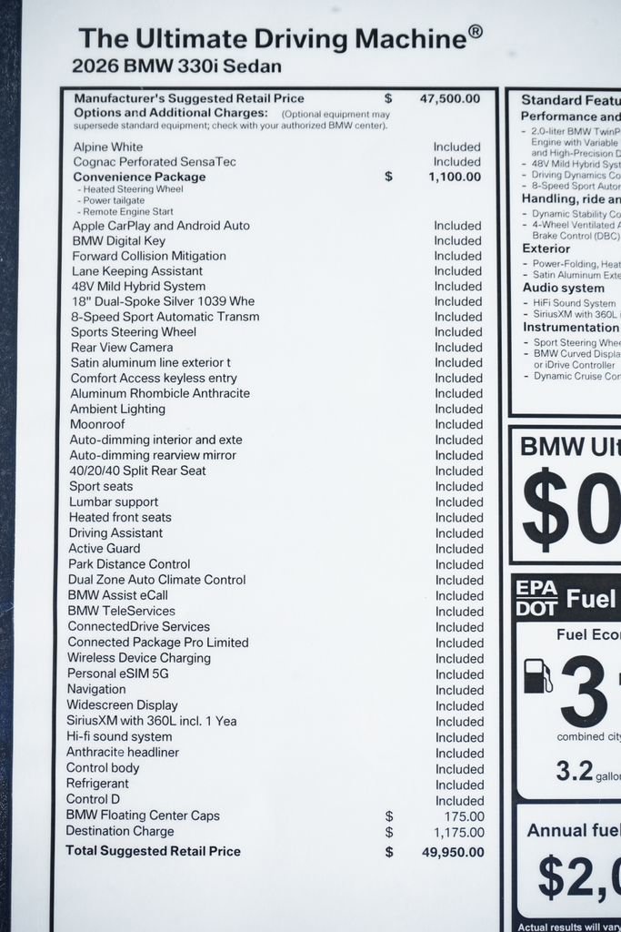 New 2026 BMW 330i Sedan w/ Convenience Package image 8