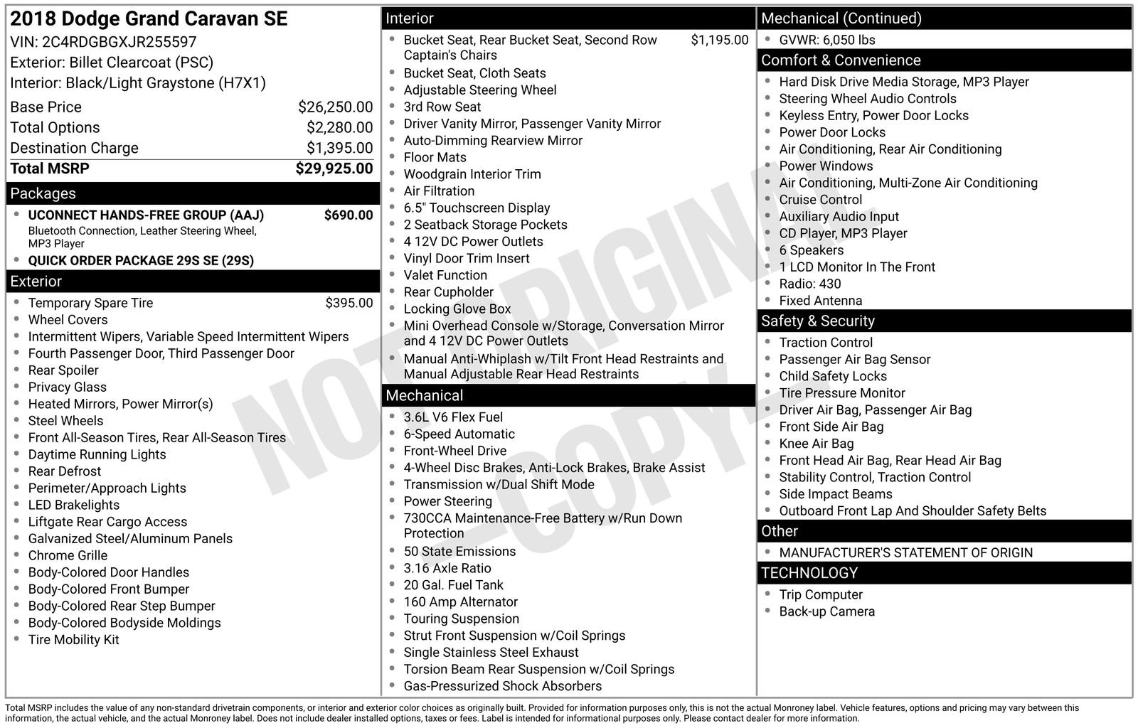 Used 2018 Dodge Grand Caravan SE w/ UConnect Hands-Free Group image 3