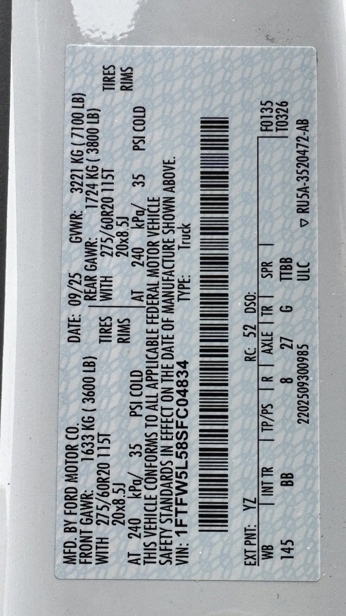 New 2025 Ford F150 Lariat w/ Equipment Group 502A High image 13