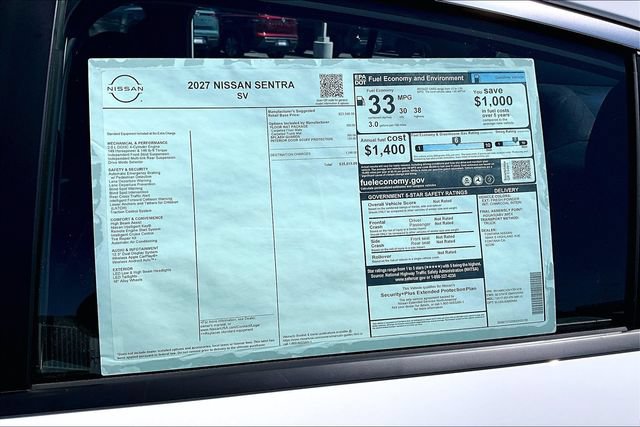 New 2027 Nissan Sentra SV w/ Floor Mat Package FWD image 13