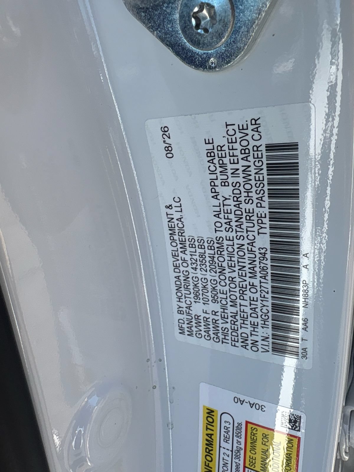 New 2026 Honda Accord LX image 34