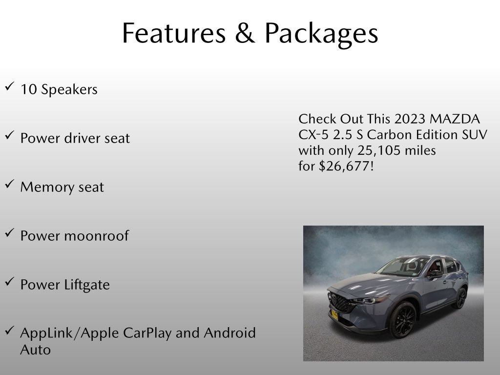 Certified 2023 MAZDA CX-5 Carbon Edition AWD/4WD image 4