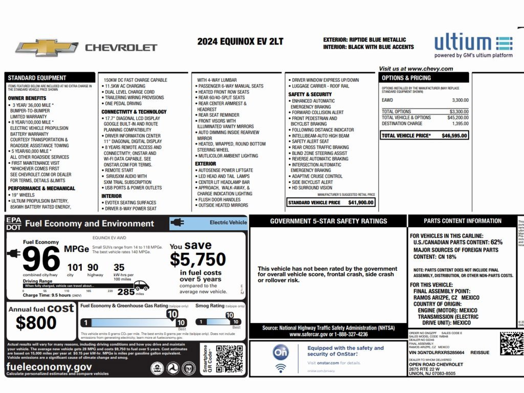 Used 2024 Chevrolet Equinox EV LT image 2
