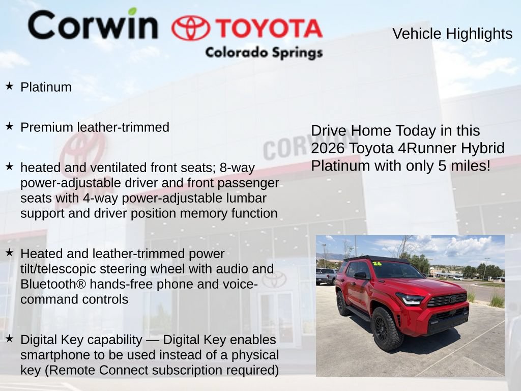 Used 2026 Toyota 4Runner Platinum AWD/4WD image 8