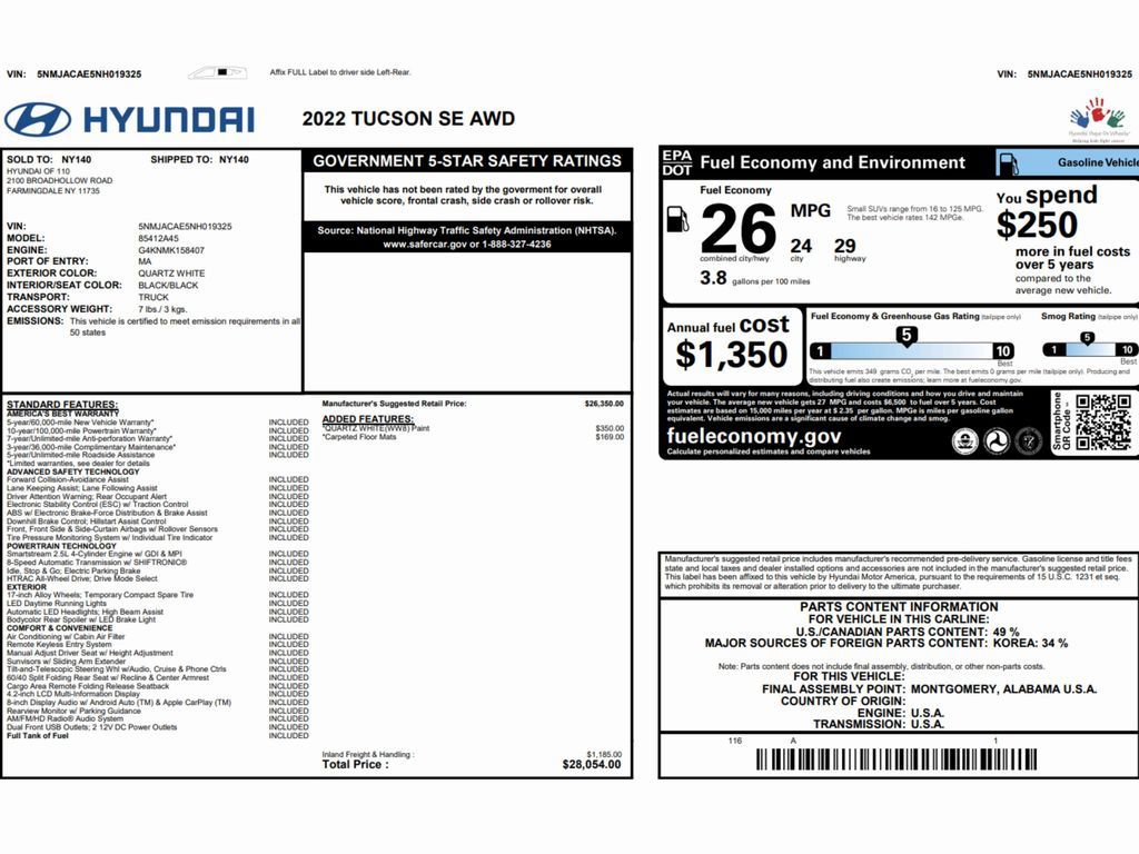 Used 2022 Hyundai Tucson SE image 2