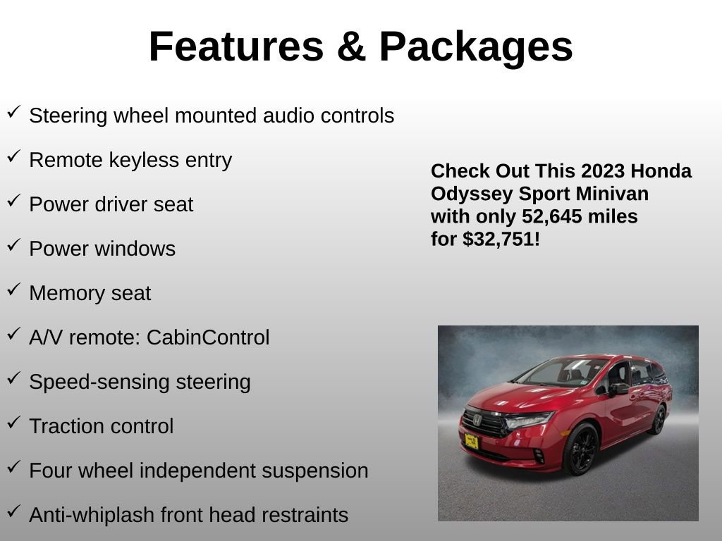 Certified 2023 Honda Odyssey Sport image 12