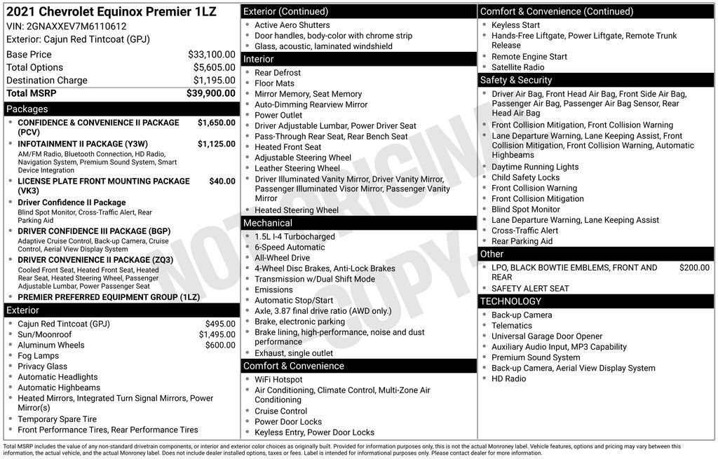 Used 2021 Chevrolet Equinox Premier AWD/4WD image 6