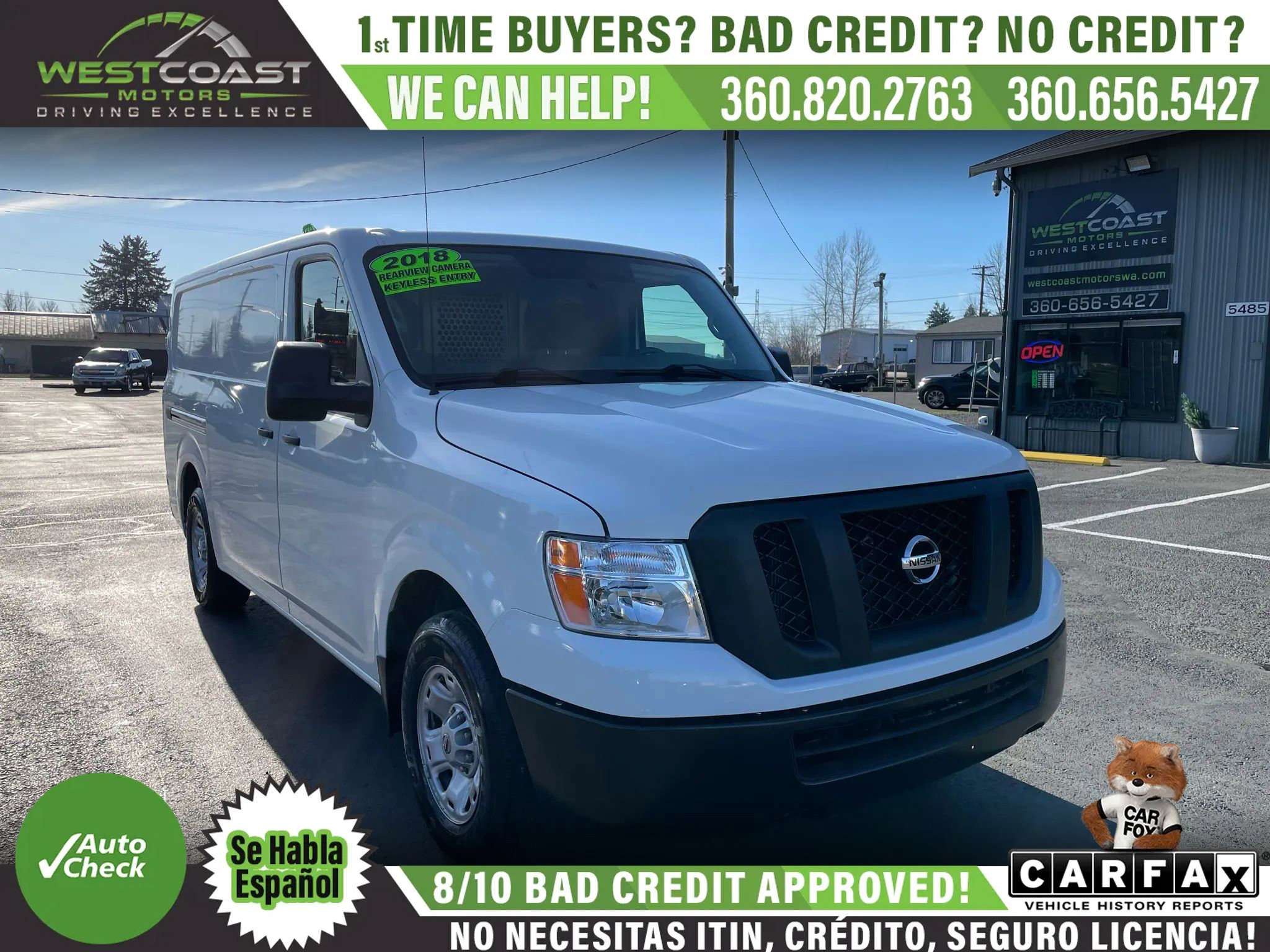 Used 2018 Nissan NV 1500 SV image 1