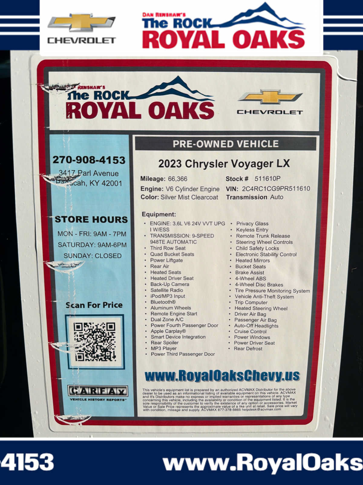 Used 2023 Chrysler Voyager LX FWD image 32