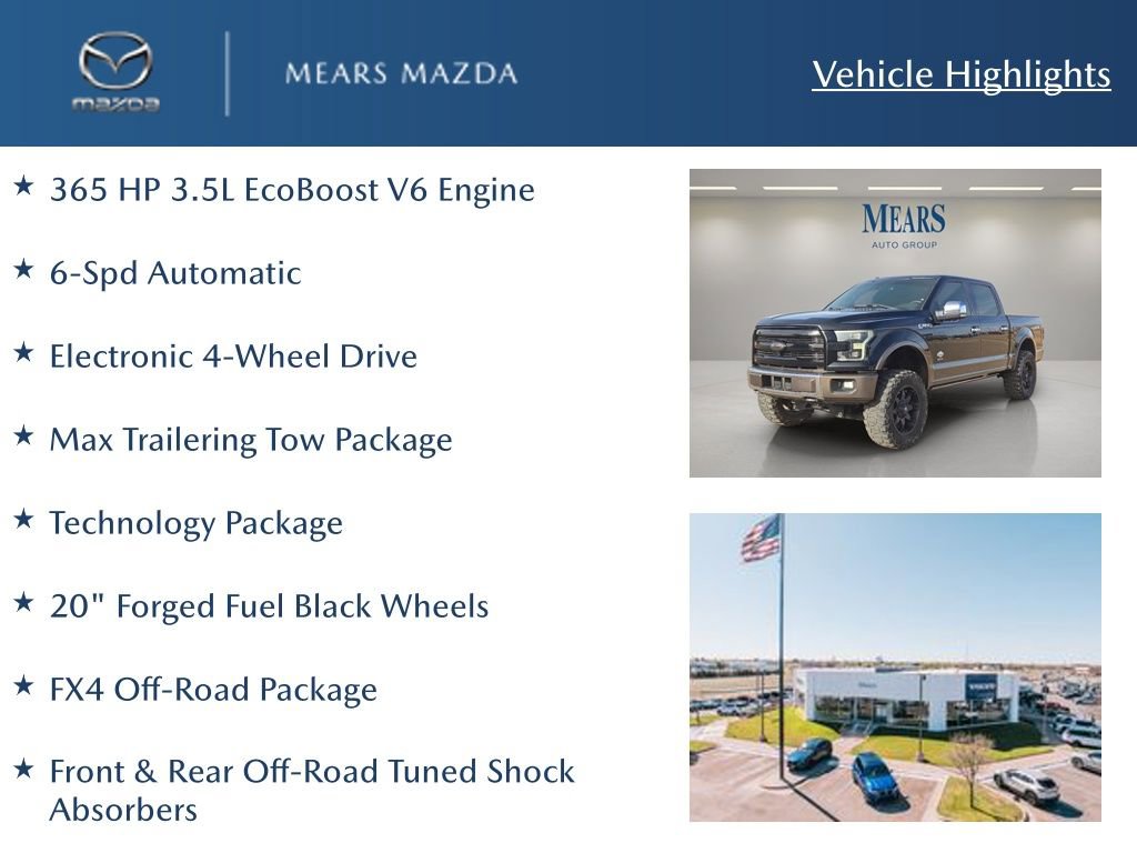 Used 2016 Ford F150 King Ranch w/ Equipment Group 601A Luxury image 2