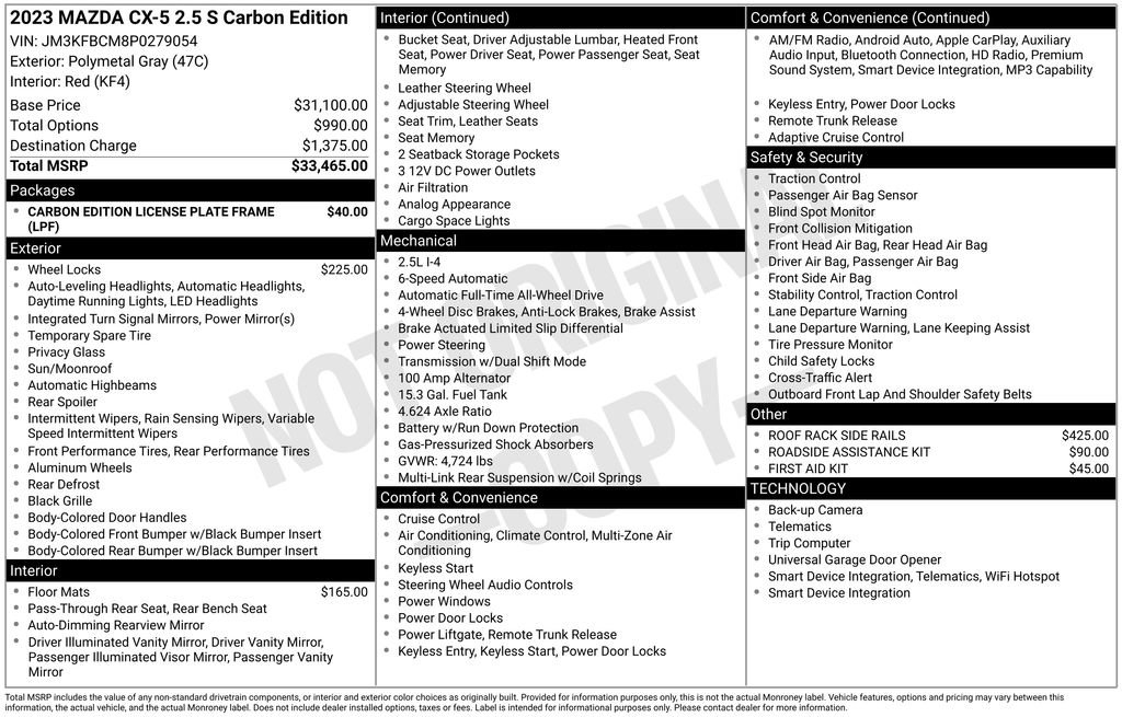 Used 2023 MAZDA CX-5 Carbon Edition AWD/4WD image 13