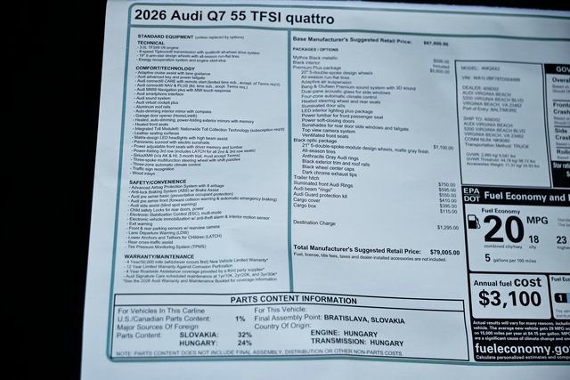 New 2026 Audi Q7 3.0T Premium Plus image 39