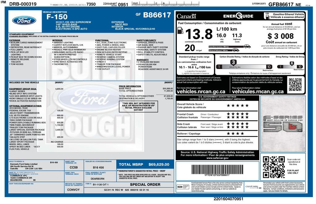 Used 2016 Ford F150 Lariat w/ Equipment Group 502A Luxury image 30