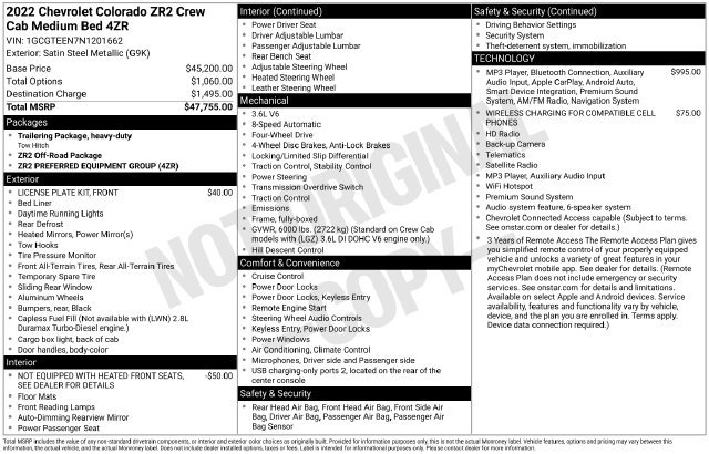 Used 2022 Chevrolet Colorado ZR2 AWD/4WD image 33