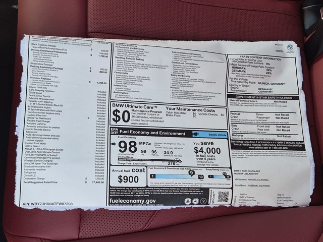 New 2026 BMW i4 M60 w/ Premium Package AWD/4WD image 18