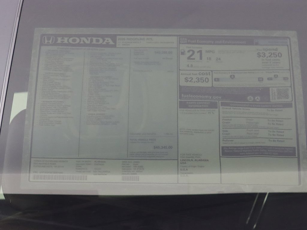 New 2026 Honda Ridgeline RTL image 23