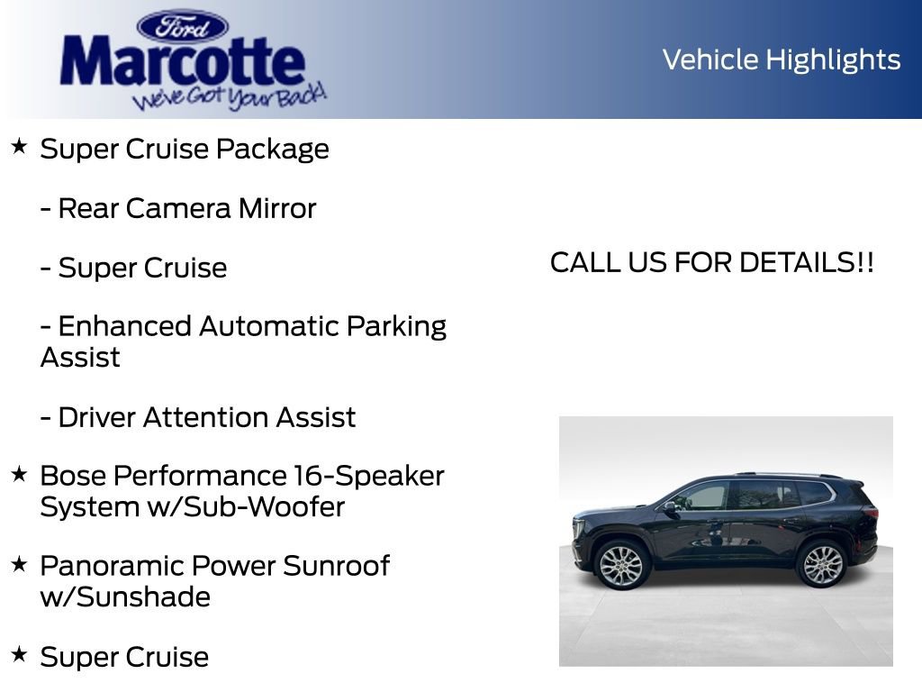 Used 2024 GMC Acadia Denali w/ Super Cruise Package AWD/4WD image 10
