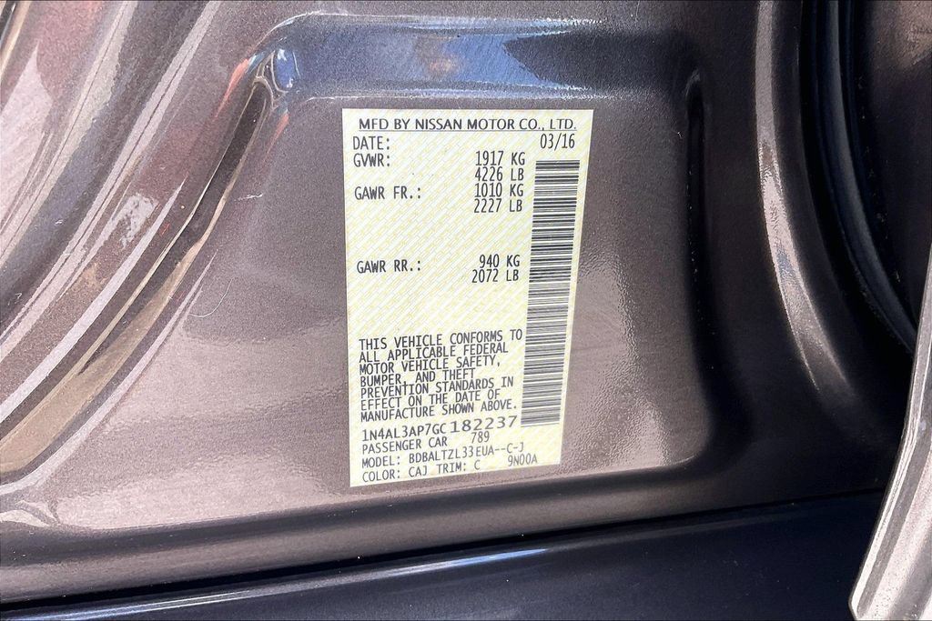 Used 2016 Nissan Altima 2.5 SL w/ 2.5 Technology w/LED Package FWD image 18