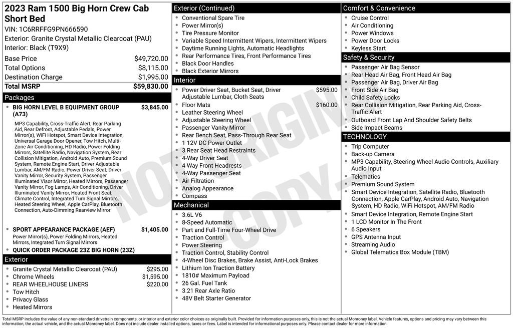 Used 2023 RAM 1500 Big Horn AWD/4WD image 8