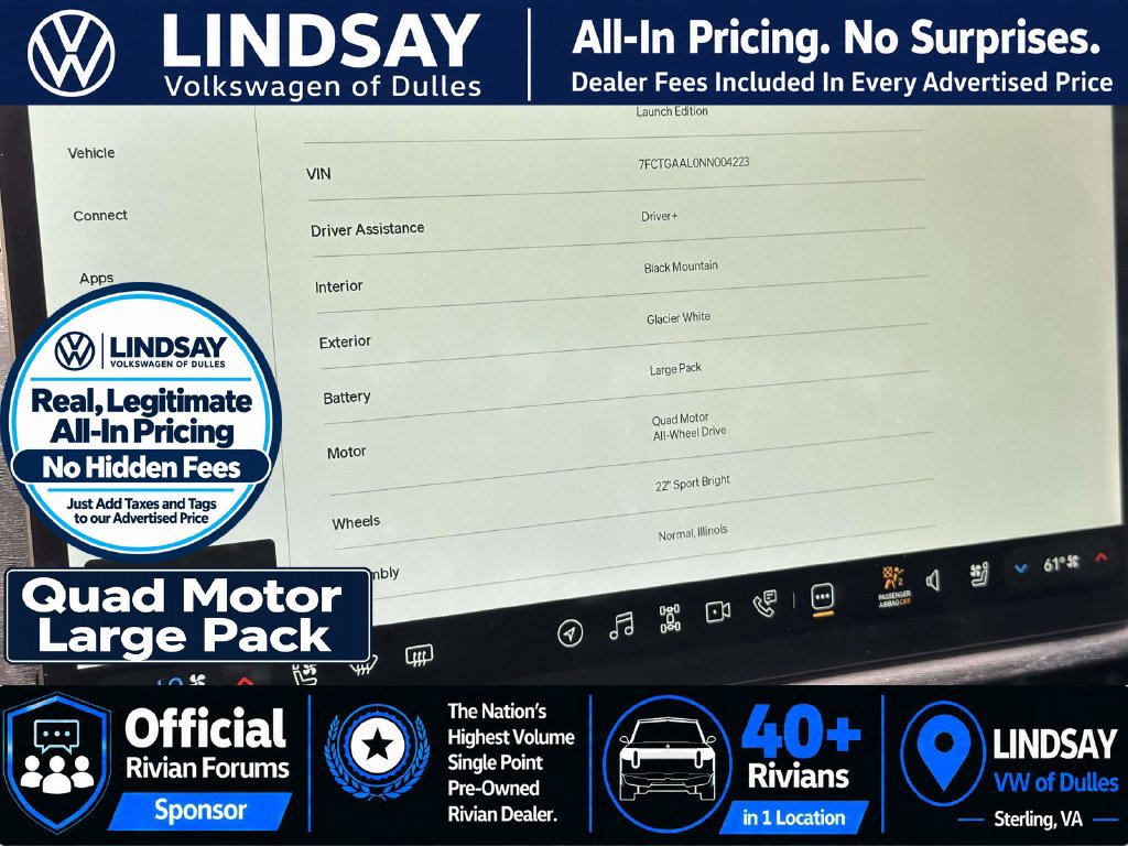 Used 2022 Rivian R1T Launch Edition AWD/4WD image 26