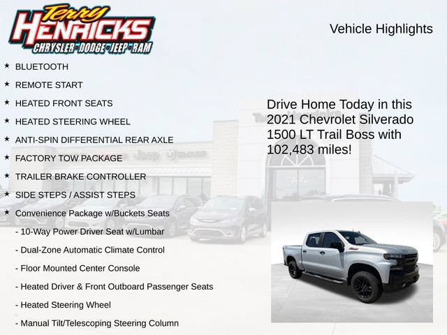 Used 2021 Chevrolet Silverado 1500 LT Trail Boss w/ Bed Protection Package AWD/4WD image 4