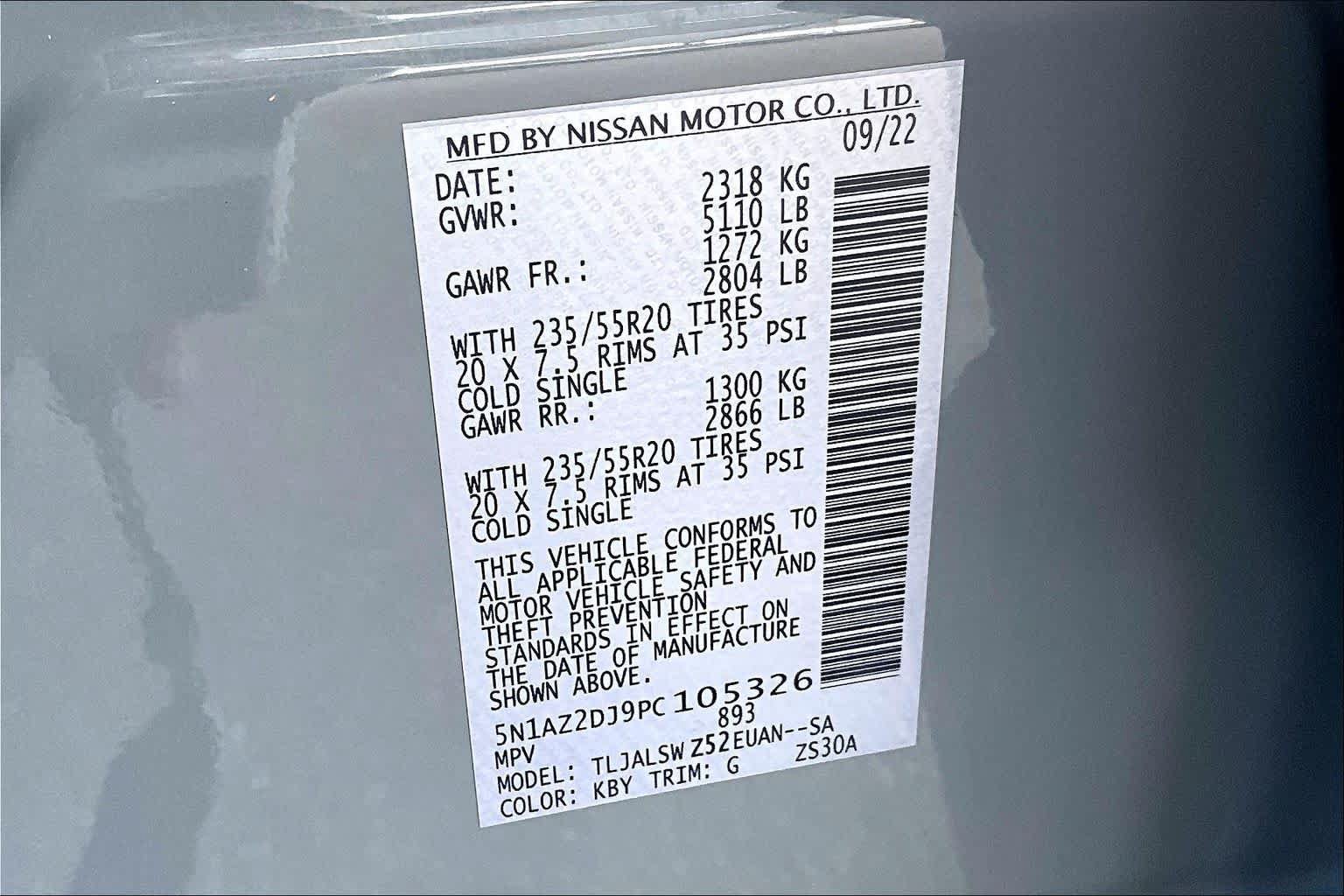 Certified 2023 Nissan Murano Platinum w/ Cargo Package FWD image 34