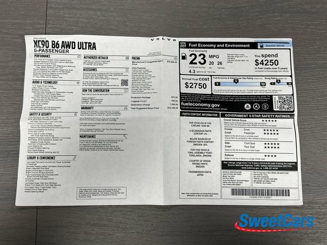 Used 2025 Volvo XC90 B6 Ultra w/ Protection Package Premier image 57